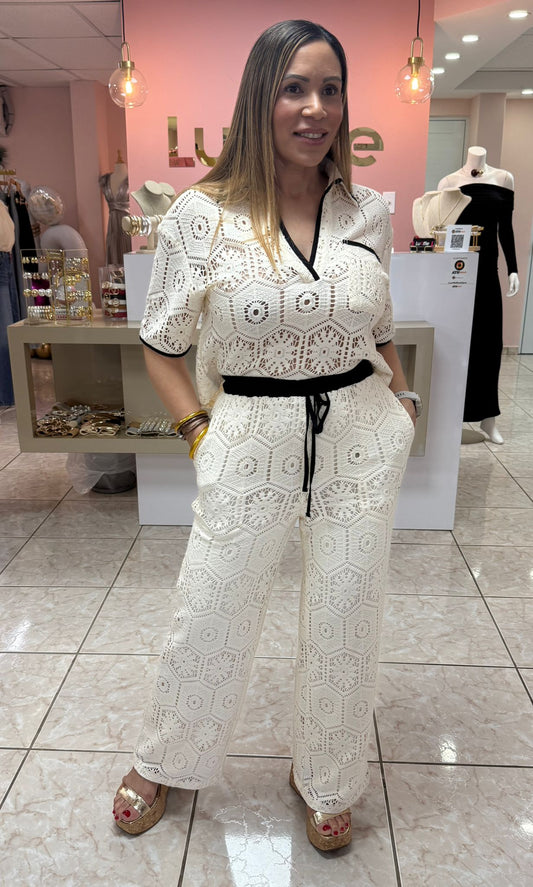 Crochet Top & Pant Set