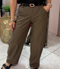 Brown Barrel Pant
