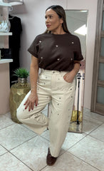 Katia Ivory Barrel Pant