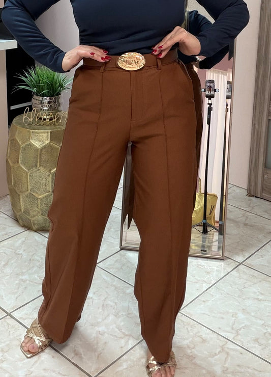 Brown  Pant with Belt