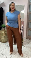 Brown  Pant with Belt