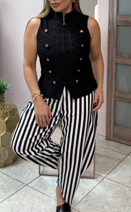 Black/White Stripes Pant