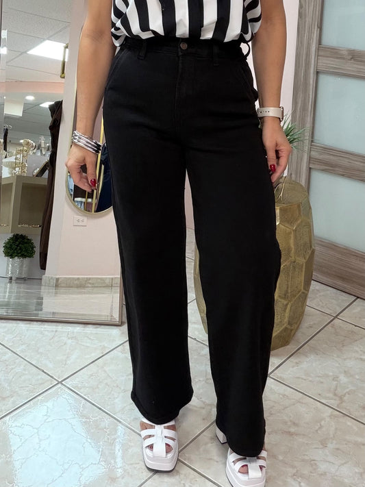 Black High Waist Denim Pant